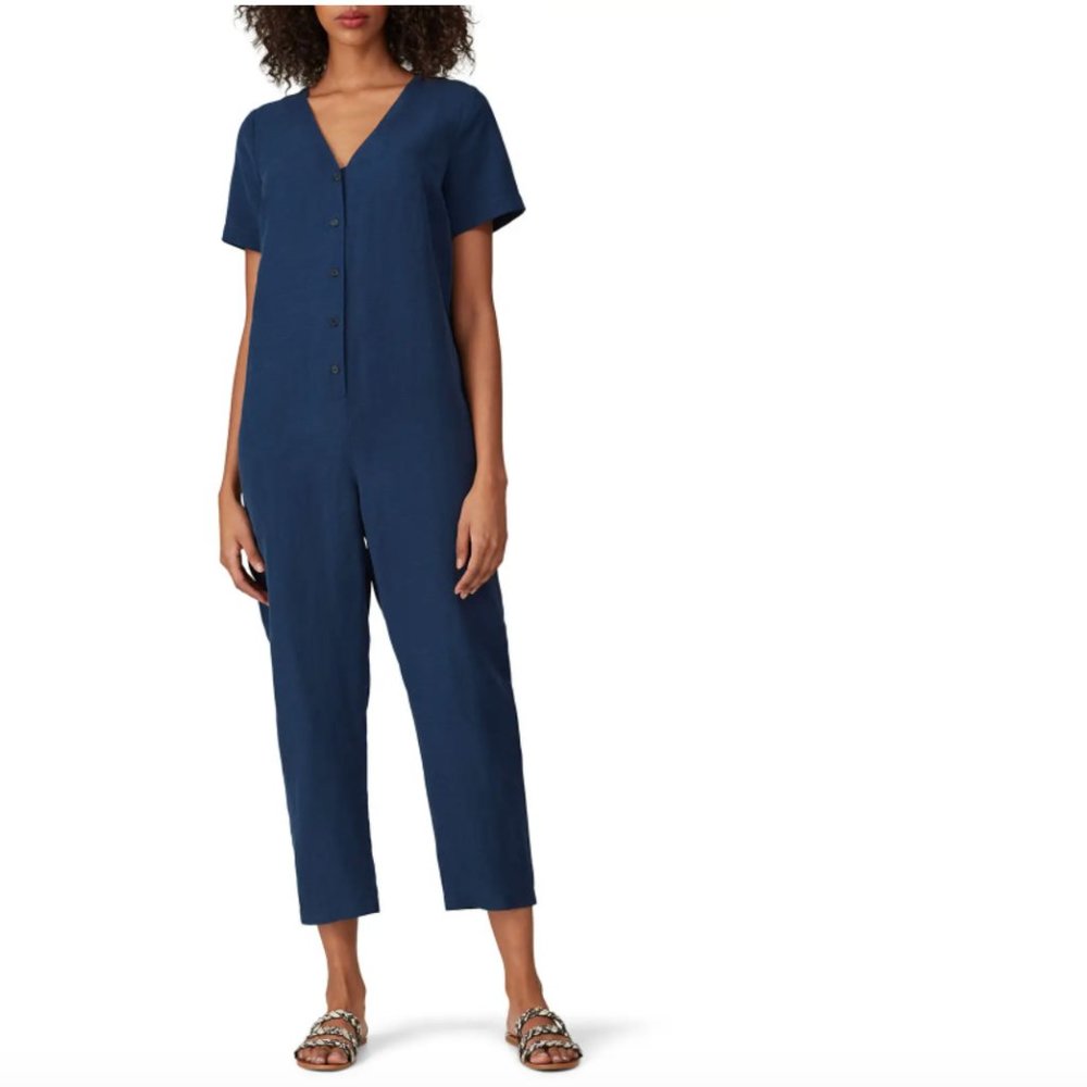 Hatch Navy Blue Maternity Jumpsuit